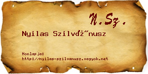 Nyilas Szilvánusz névjegykártya